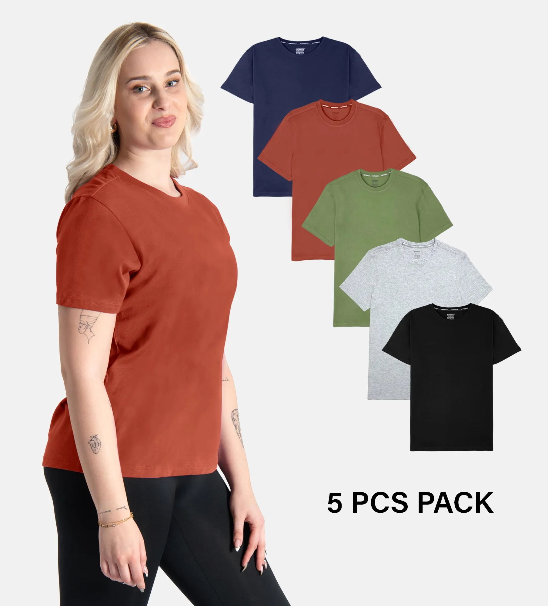 Bombažne boyfriend majice – Paket 5 kosov