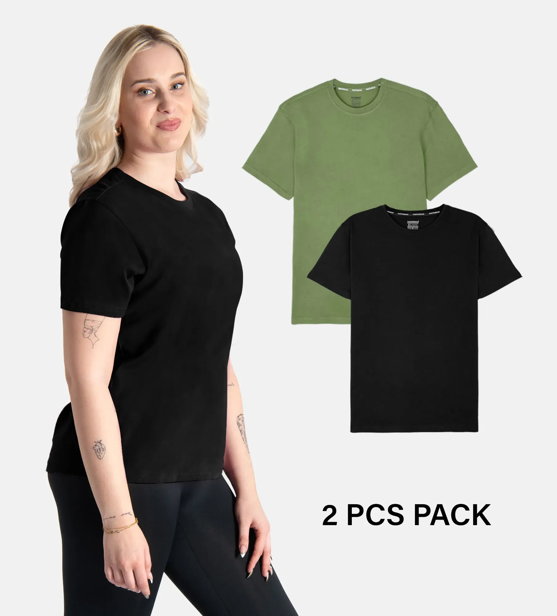 Bombažne boyfriend majice – Paket 2 kosov