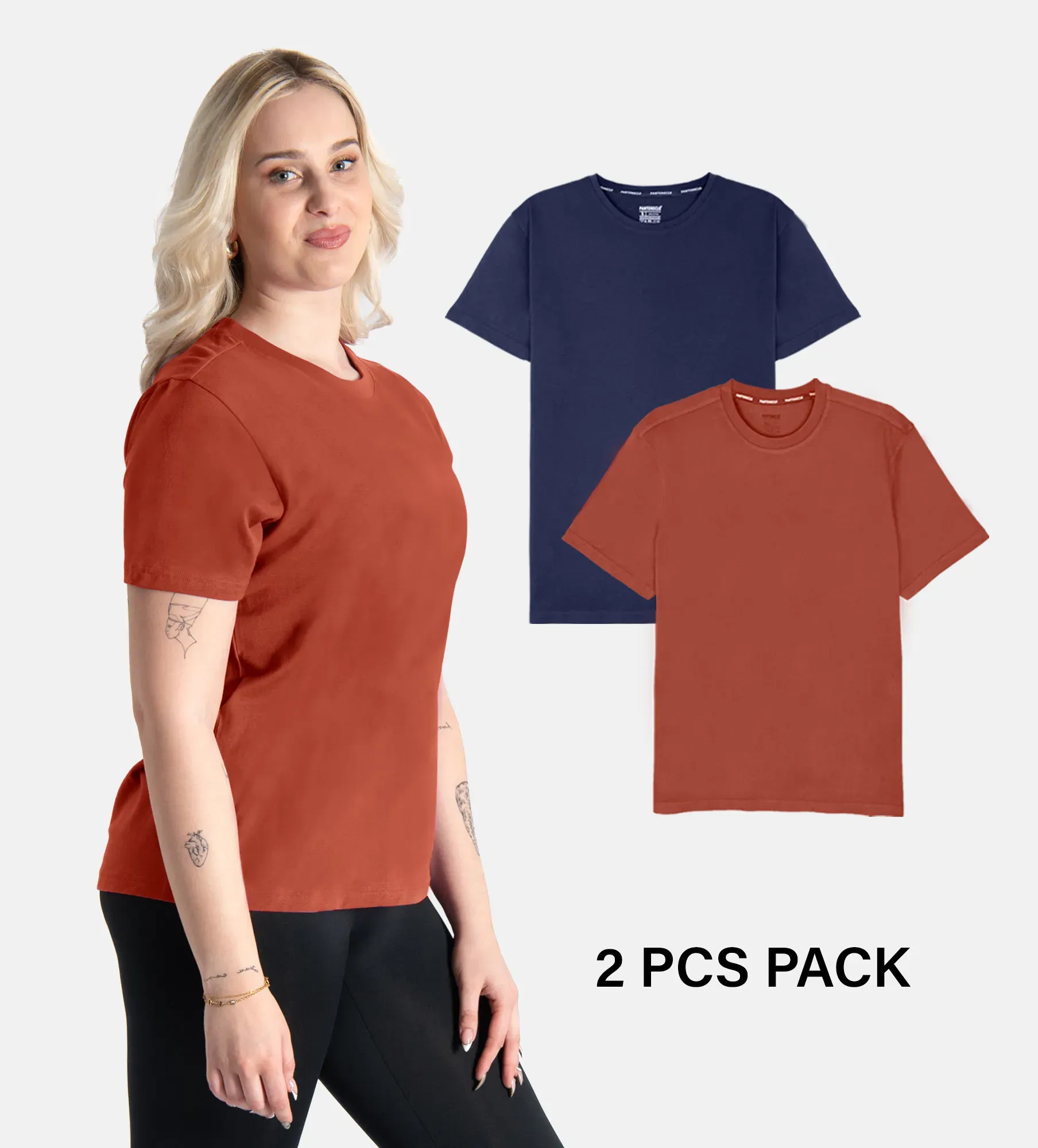 Bombažne boyfriend majice – Paket 2 kosov