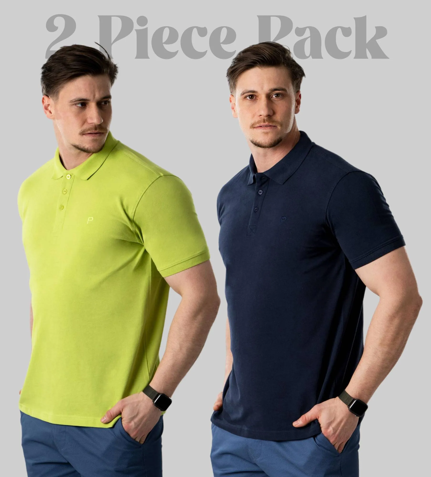 Polo majica za moške 2 kosi v paketu