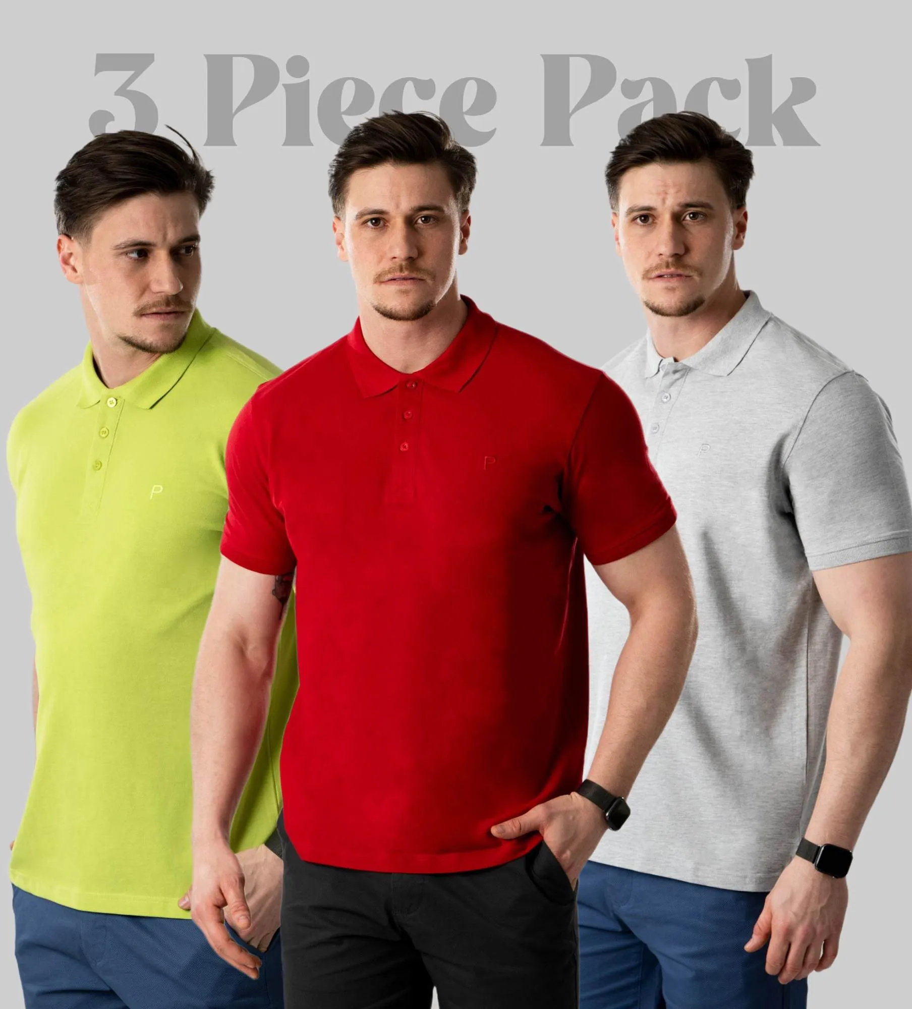Polo majica za moške 3 kosi v paketu