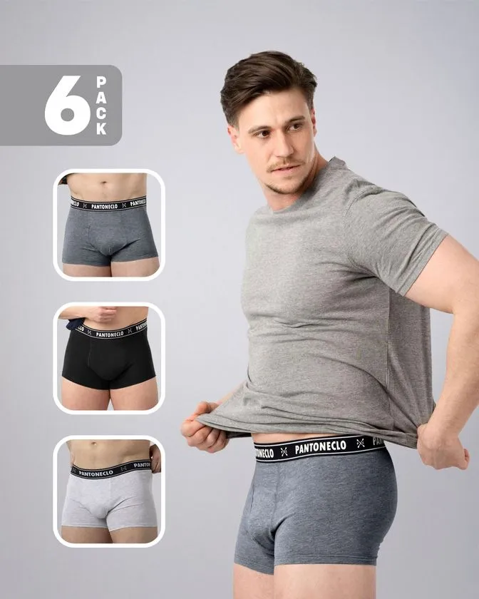Moške bombaž-elastan boksarice – paket 6 kosov