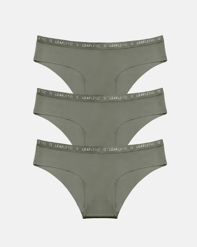 Srednje visok pas, najlon-elastan hipster spodnjice – paket 3 kosi